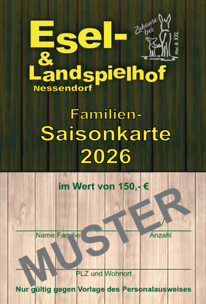 Personalisierte Familien-Saisonkarte 2026